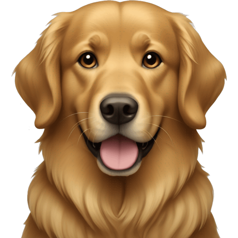 Dark colored golden retriver emoji