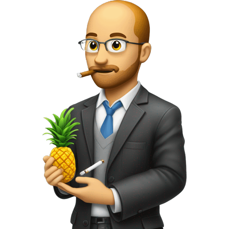 make an emoji of a law student smoking pineapple express with a gaming controller p emoji