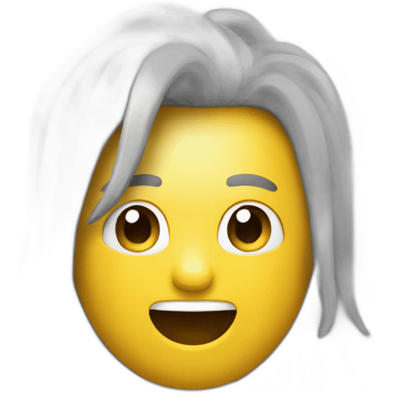 Noir aux cheveux longs avec une banane emoji