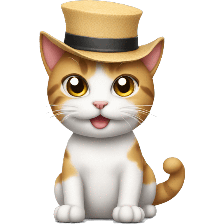 Cat with hat emoji