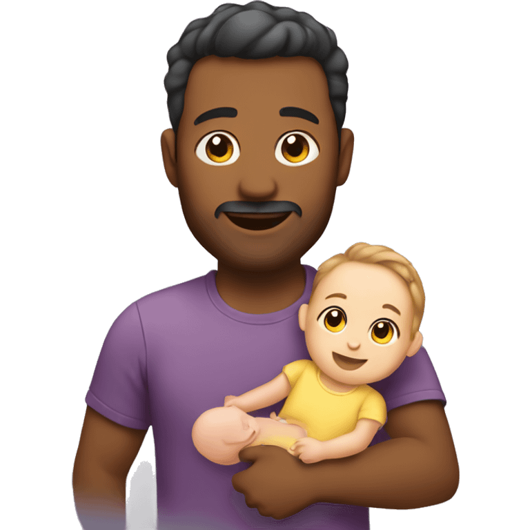 Dad holding baby girl emoji