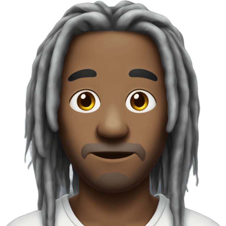 Man with black dreadlocks with nose ring  emoji