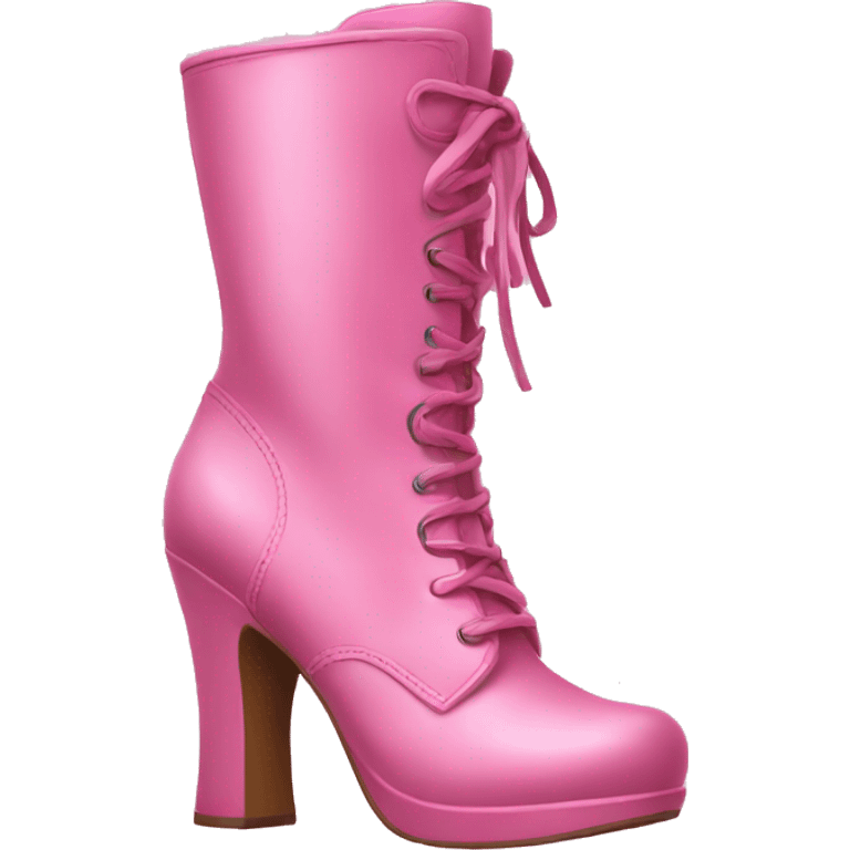 Pink heeled boots emoji