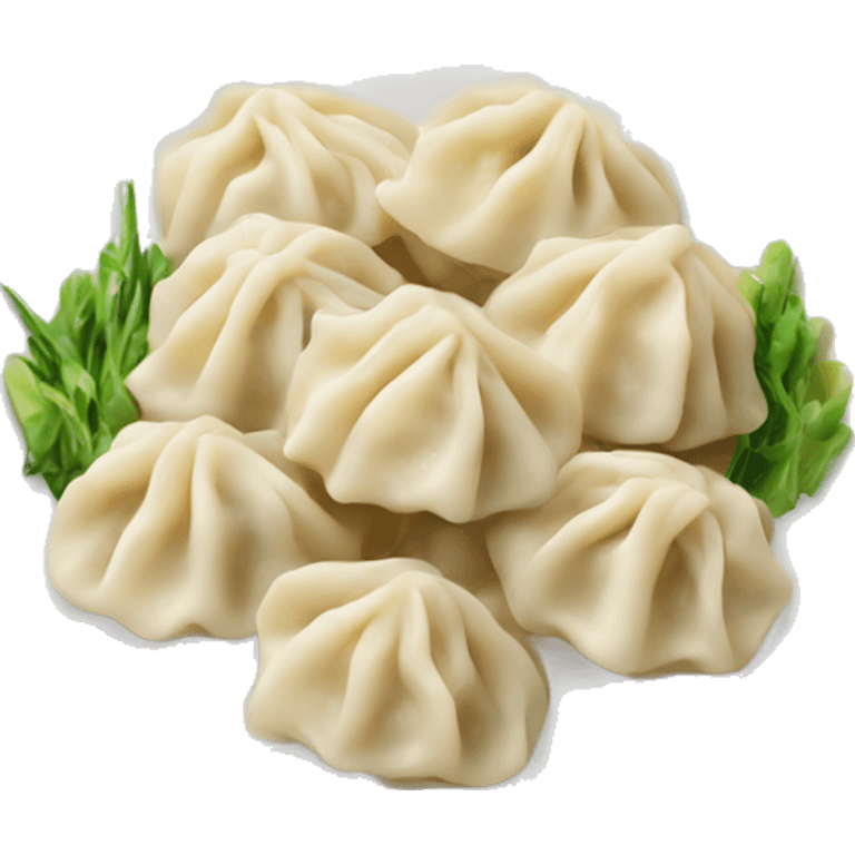 A plate of dumplings emoji