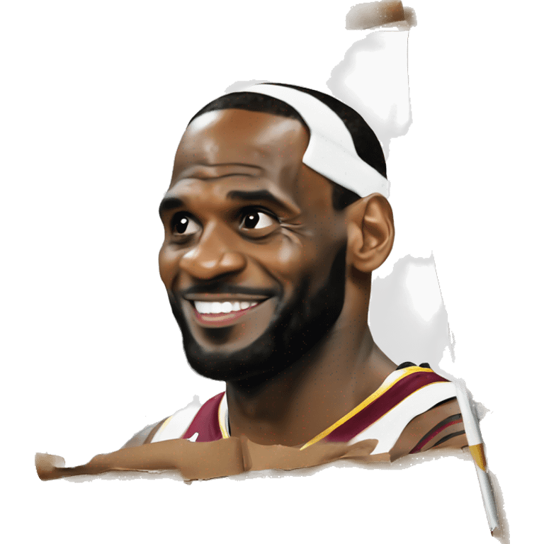 lebron james painting a photo emoji