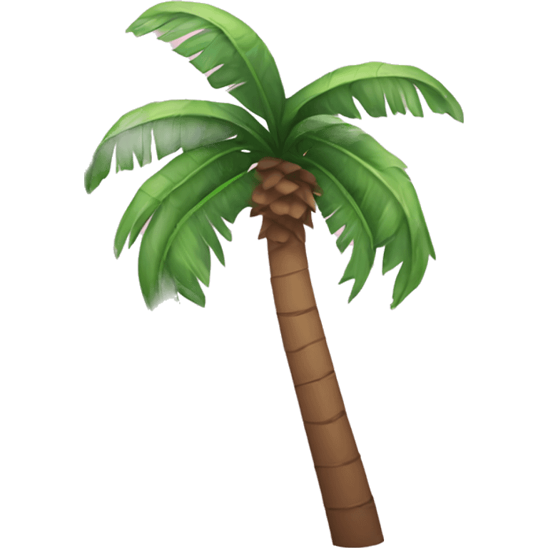 A palm tree with pink leaves emoji