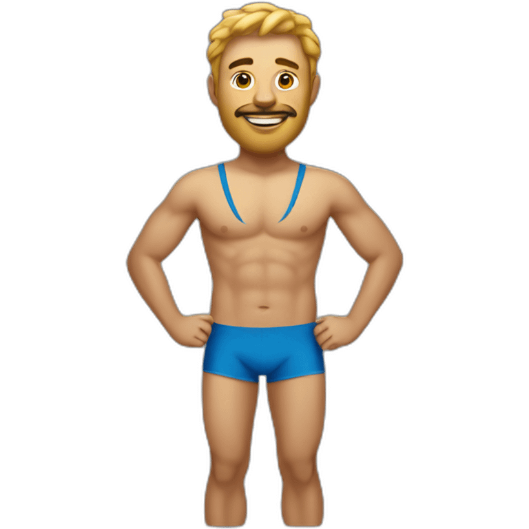 Une homme énervé en maillot de bain emoji