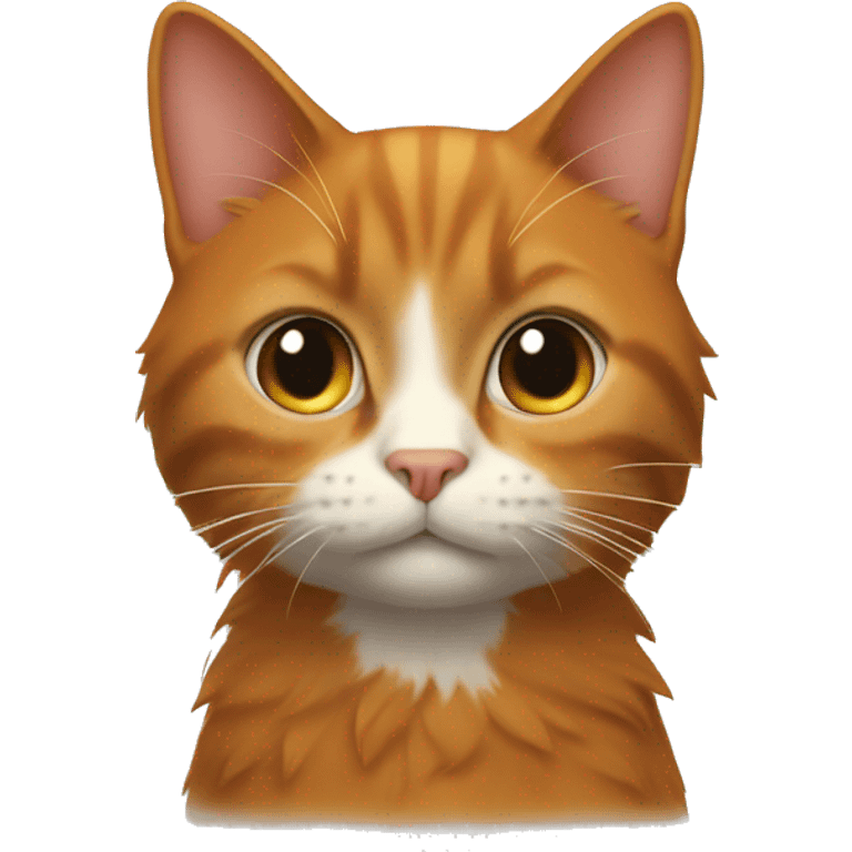 un chat roux emoji