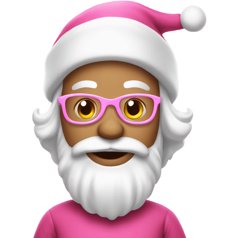 Hi!! Can you made a Santa Claus with a pink outfit  emoji