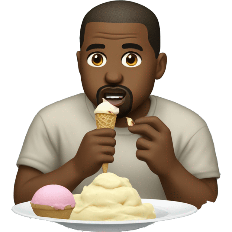 Kanye west eating ice cream emoji