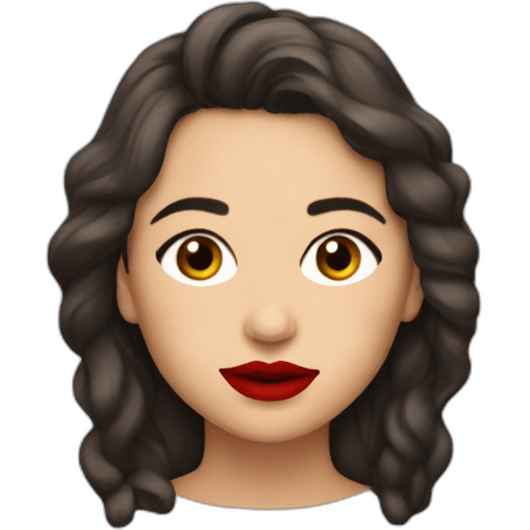 Marta Castrillo con labios rojos emoji