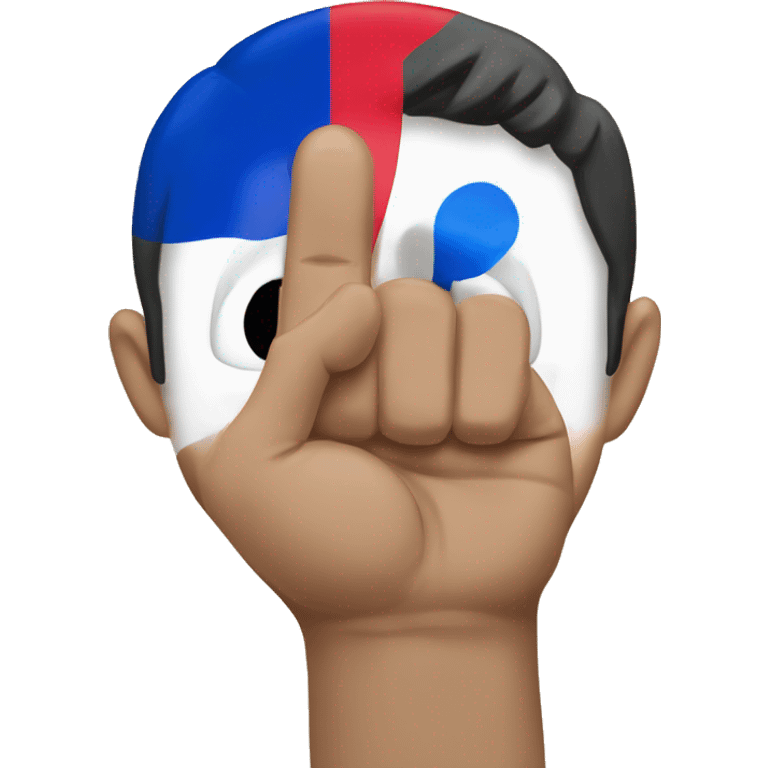 three fingers up serbia emoji