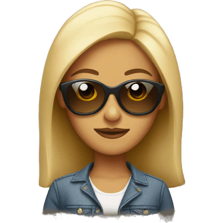 Woman with sunglasses  emoji