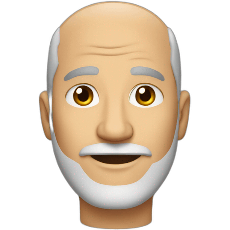 Man aged 40. Short shaved hair and short gray beard emoji