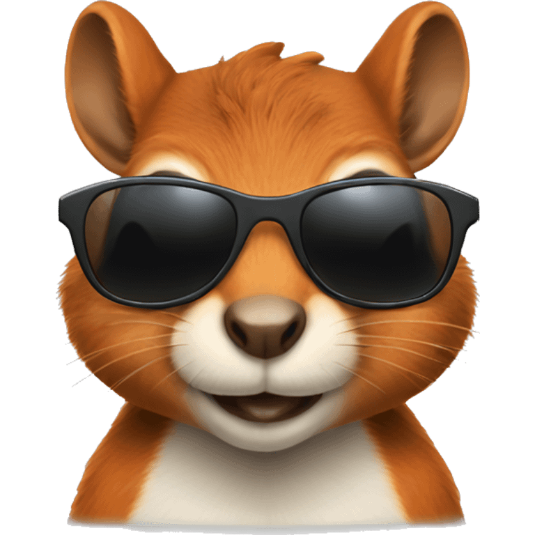 Squirrel wearing sunglasses emoji