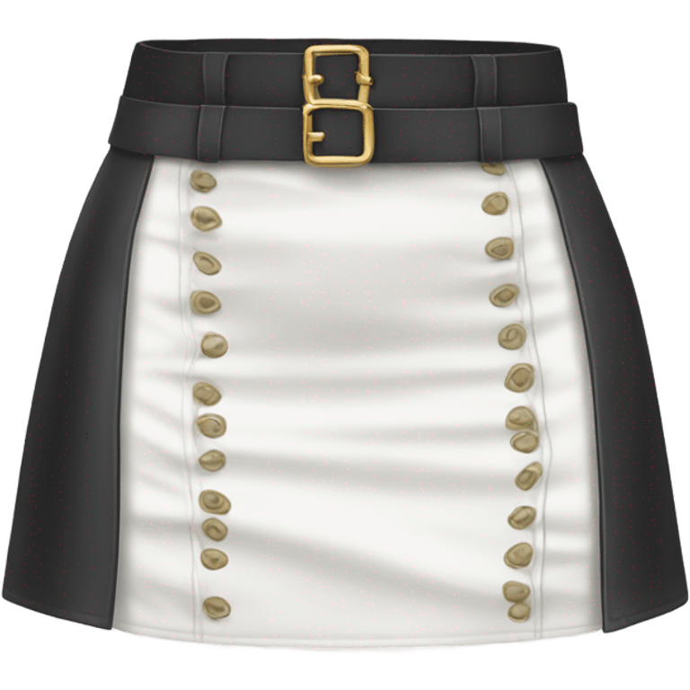 White High waisted leather skirt isolated emoji