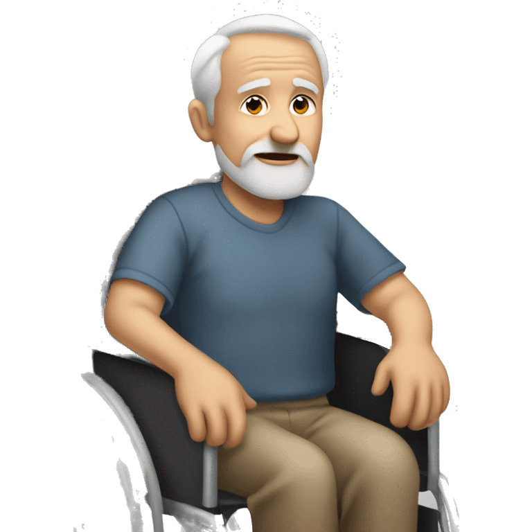 old man in wheelchair emoji