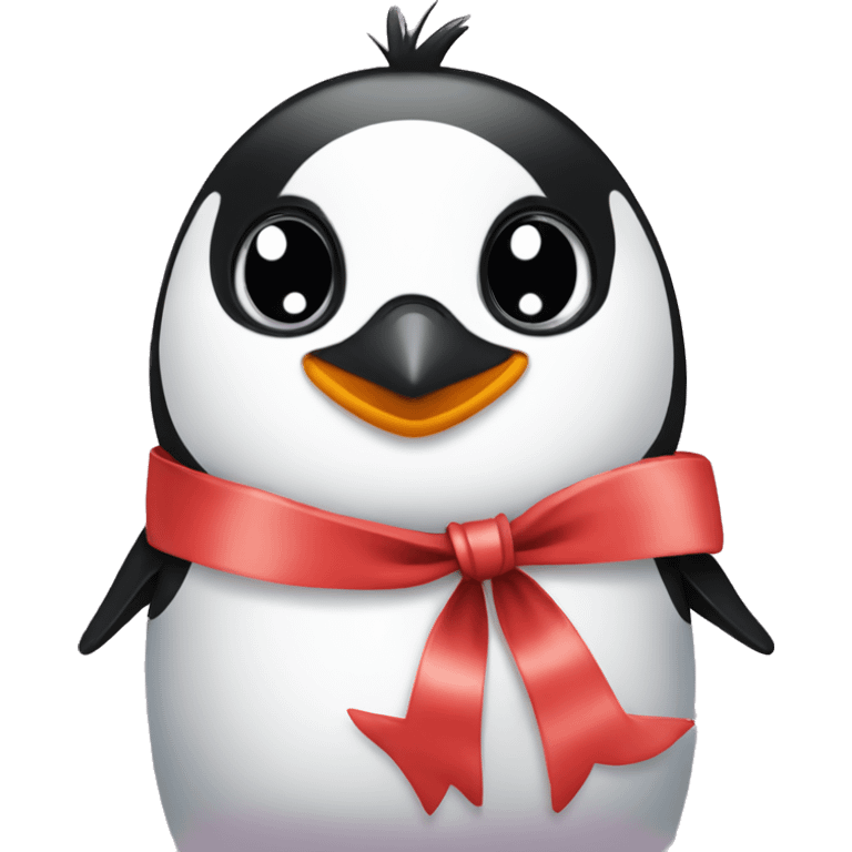 penguin with bow emoji