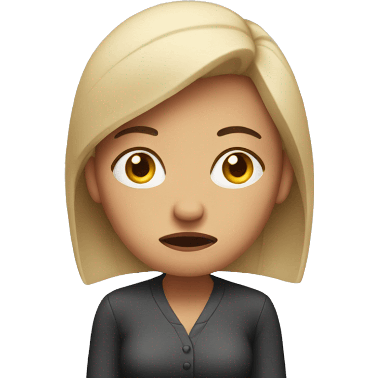 unhappy woman emoji