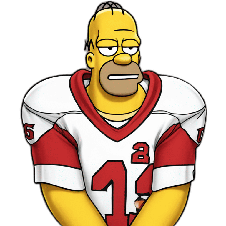 homer simpson wearing chikago bulls jersey emoji