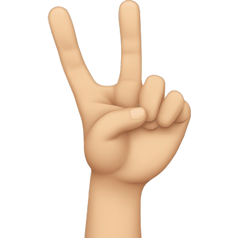 right hand making the "rock on" hand gesture. The thumb is extended and the index and pinky fingers are extended and spread apart. The middle and ring fingers are curled in. emoji