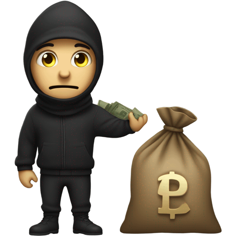 Thief with a bag of money emoji