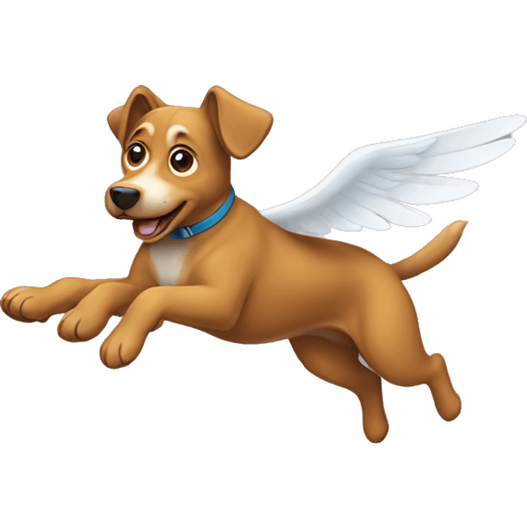 Dog flying emoji