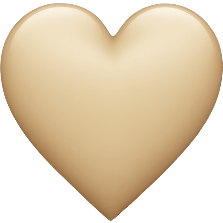 Beige heart emoji