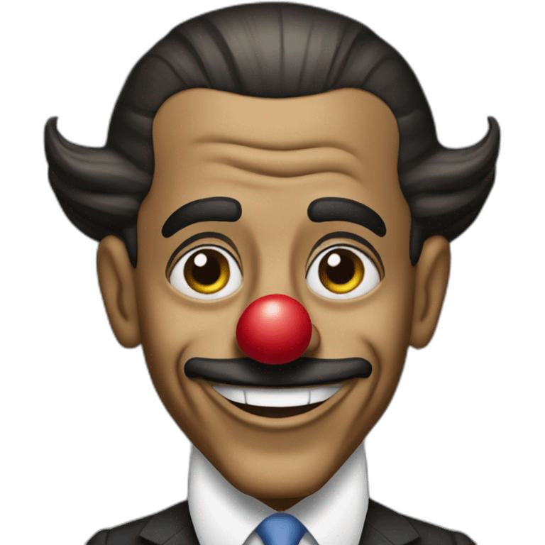 Barak Obama as a clown emoji