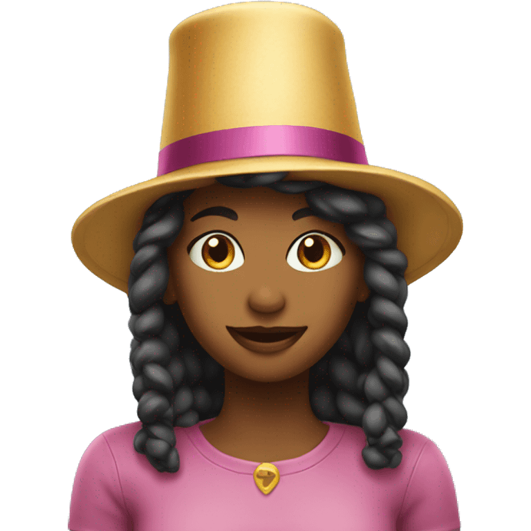 birthday girl with a hat emoji