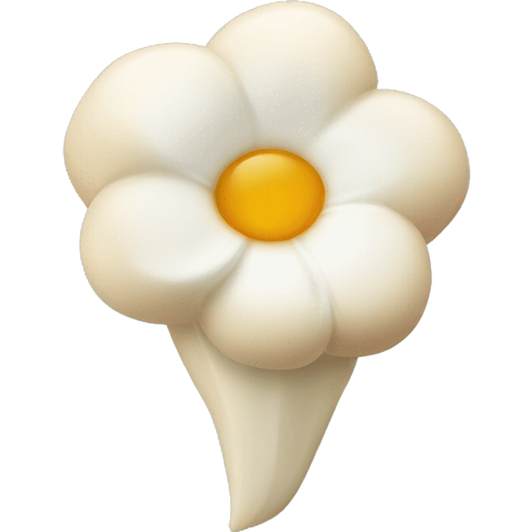 Una flor de leche emoji