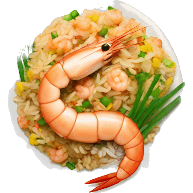 shrimp fried rice emoji