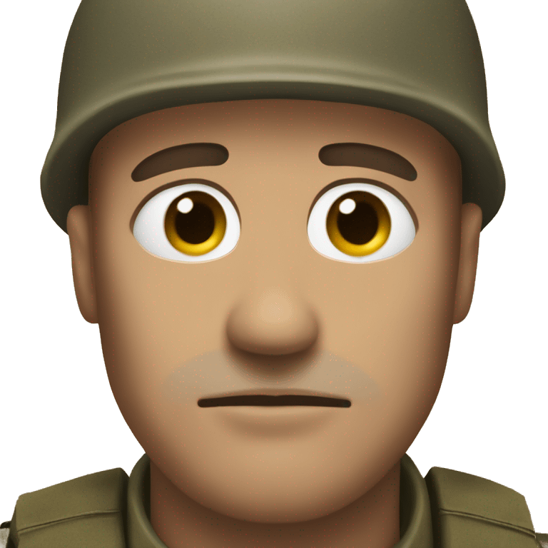 grimy thousand yard stare soldier face emoji