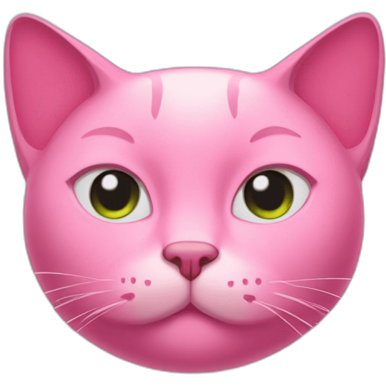 Pink cat eyes closed sleeping emoji