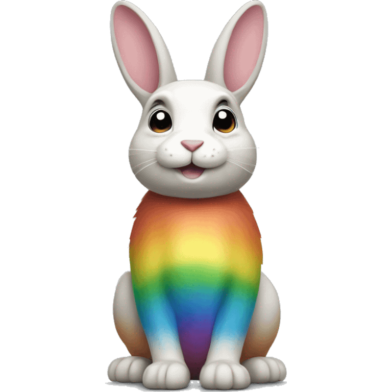 rainbow rabbit  emoji