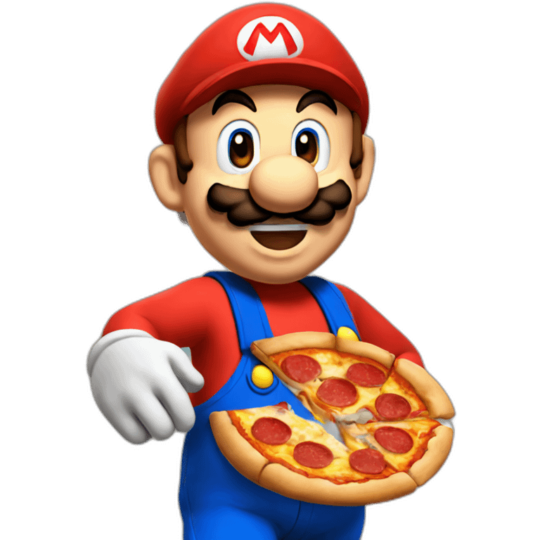 mario eating pizza emoji