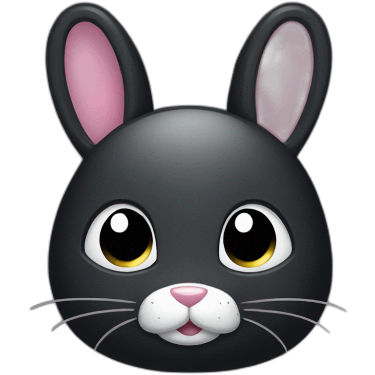 cute dark bunny emoji