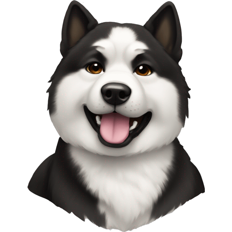 Black American Akita  emoji