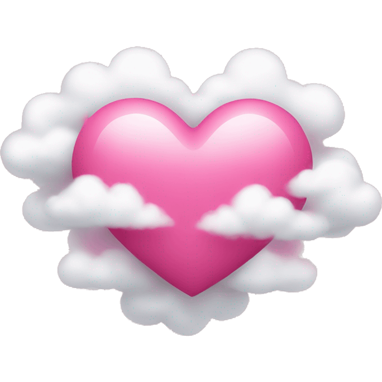 pink heart + cloud emoji