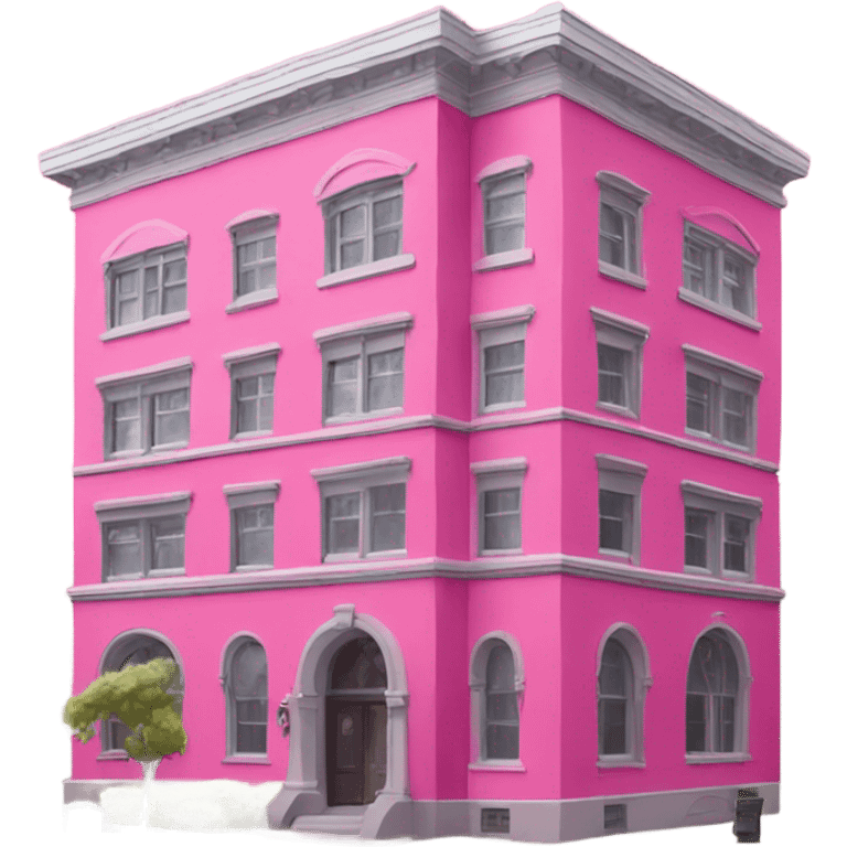 intensive pink building  emoji