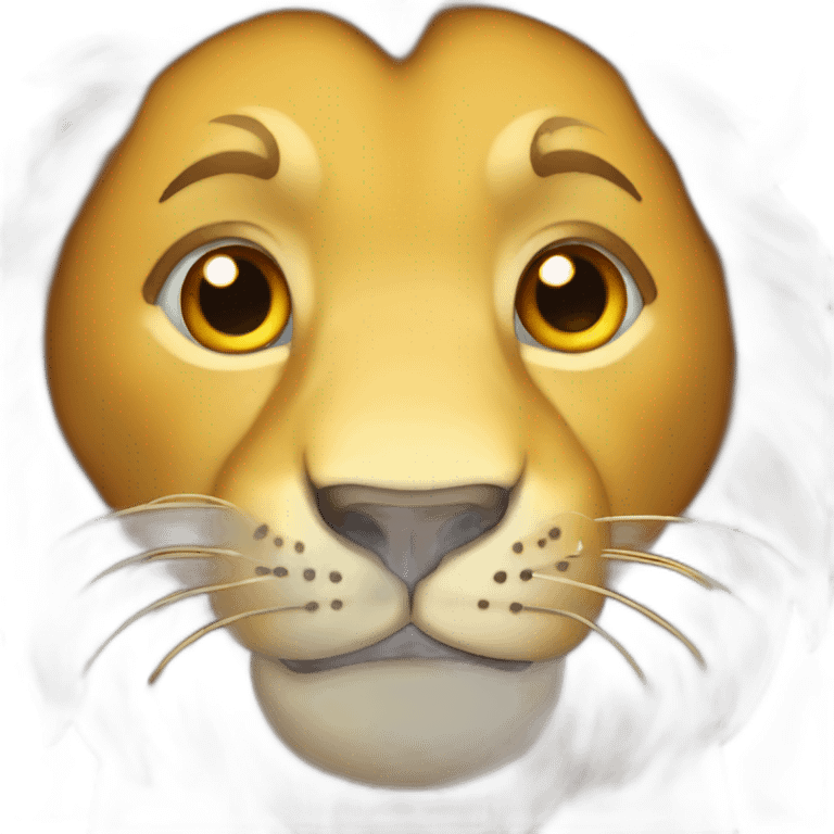 Cute lion emoji