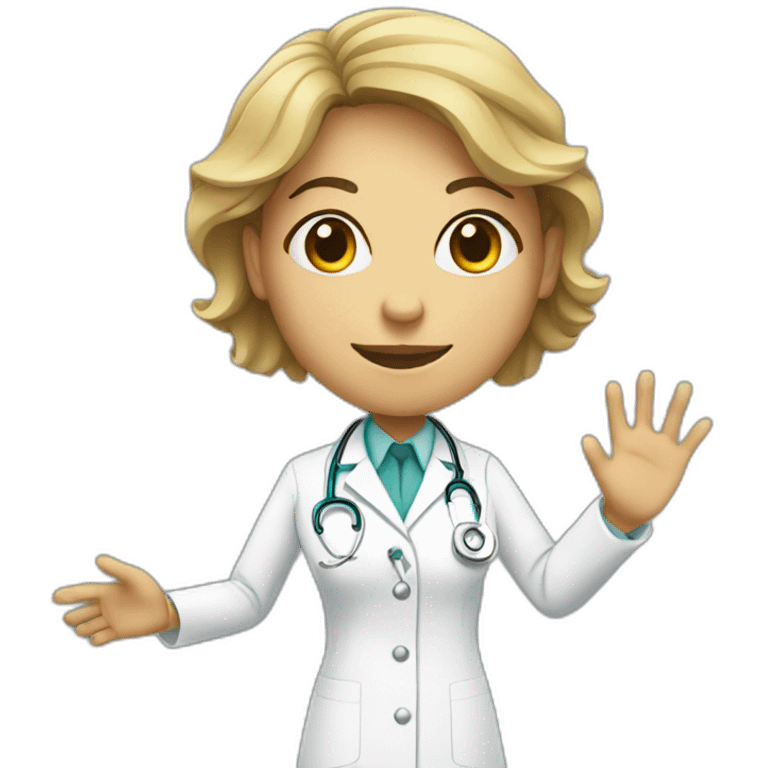 Tipping hand woman doctor emoji