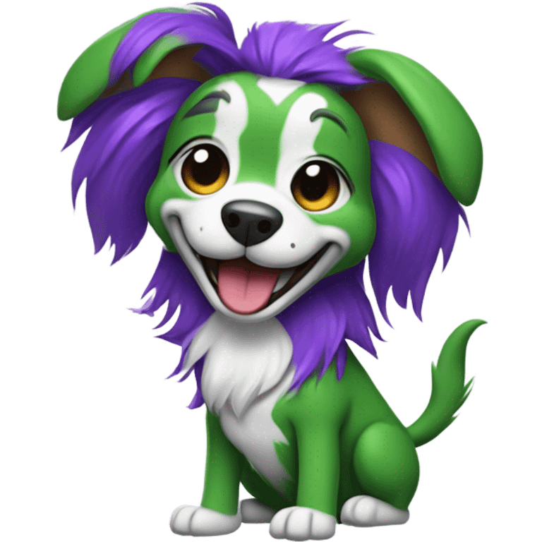 The joker as a dog emoji