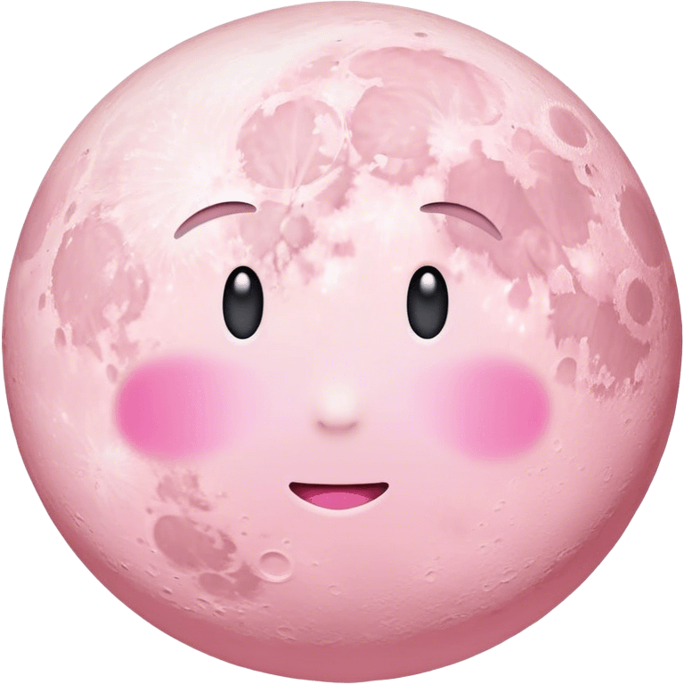 pastel pink moon emoji