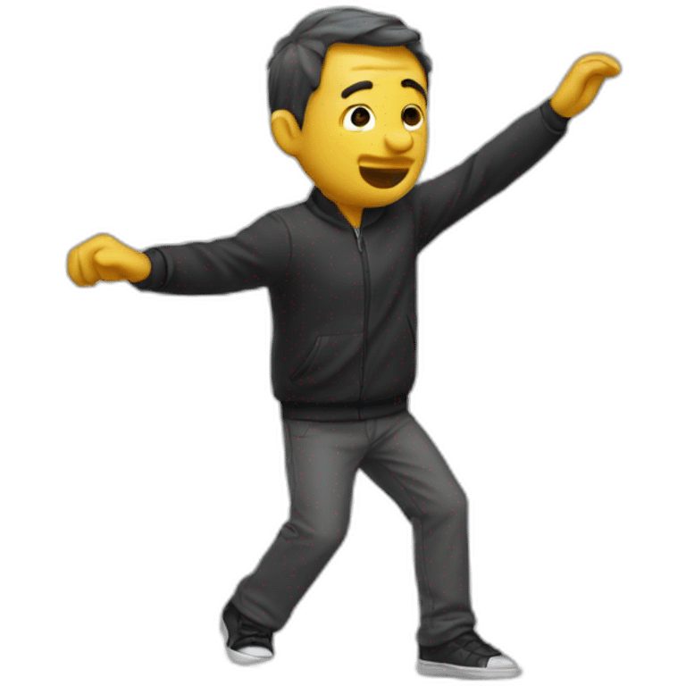 Un homme qui dab emoji