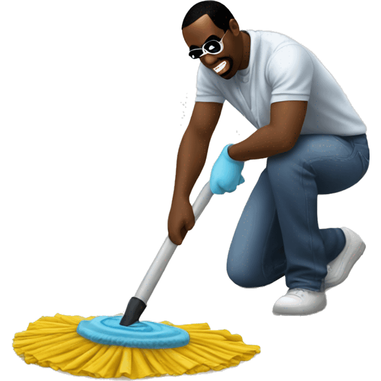 P diddy cleaning floor emoji