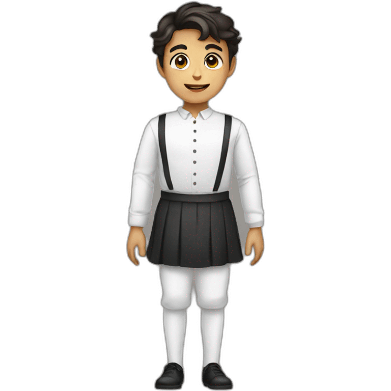 Boy with a maid outfit emoji