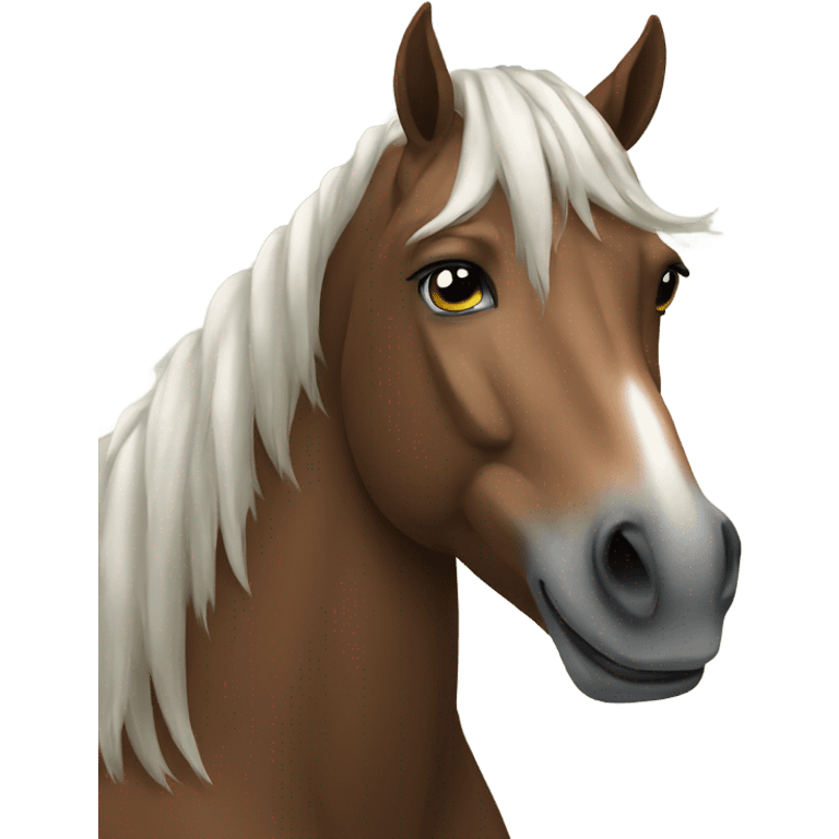 Majestic horse looking forward  emoji