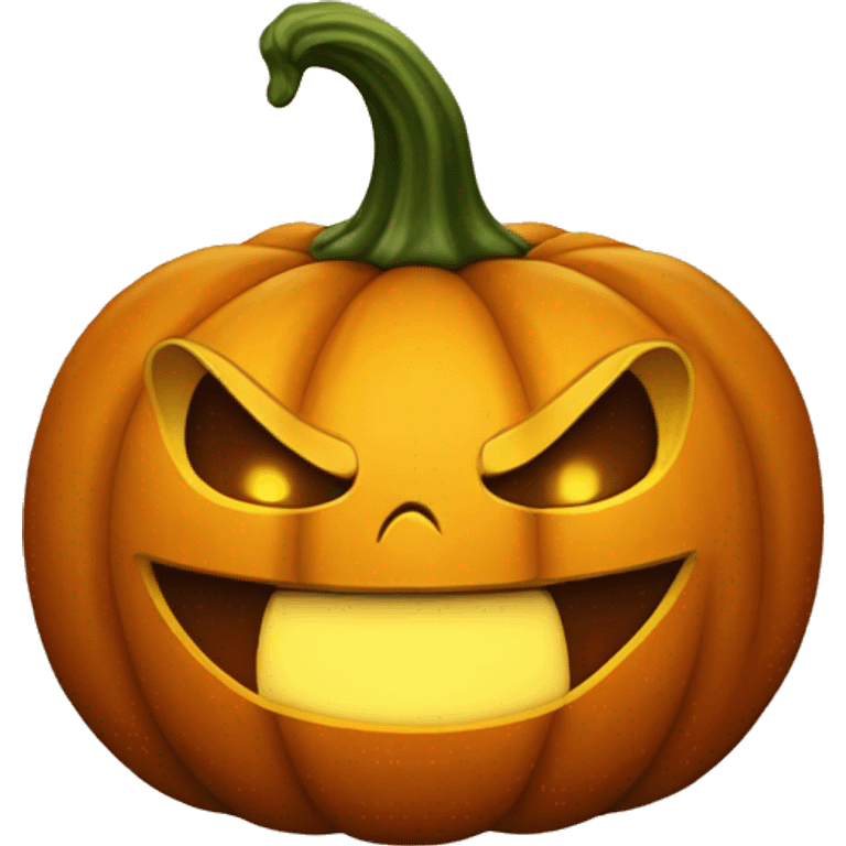 Pumpkin with a wicked smile emoji