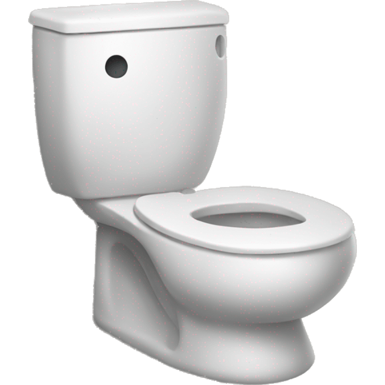 Toilet with smiling head sticking out  emoji